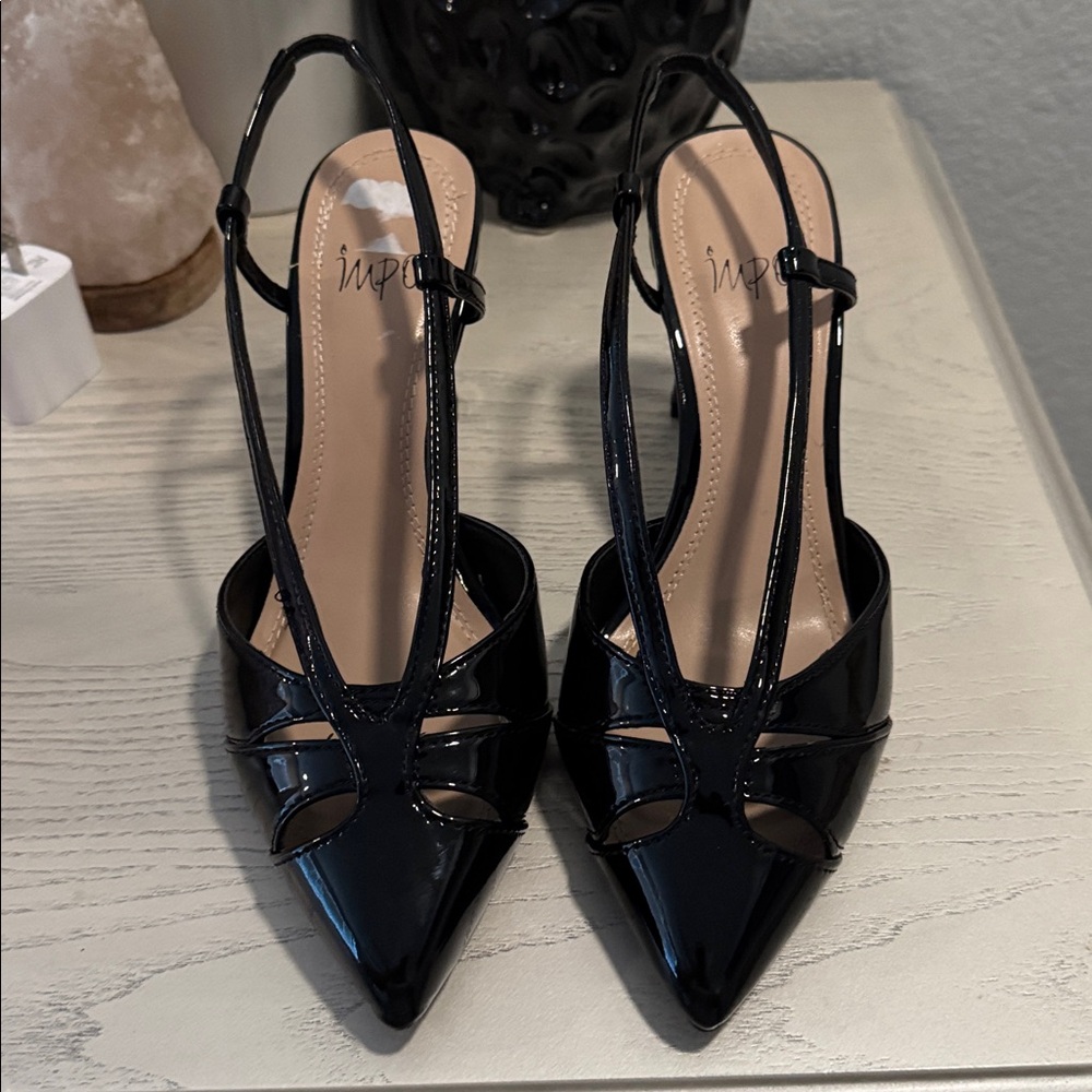Impo Black Patent Heels